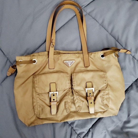 prada taupe bag